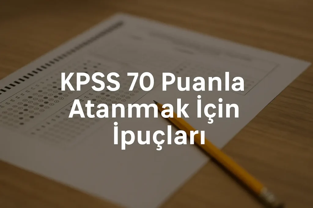 KPSS 70 Puanla Atanmak İçin İpuçları